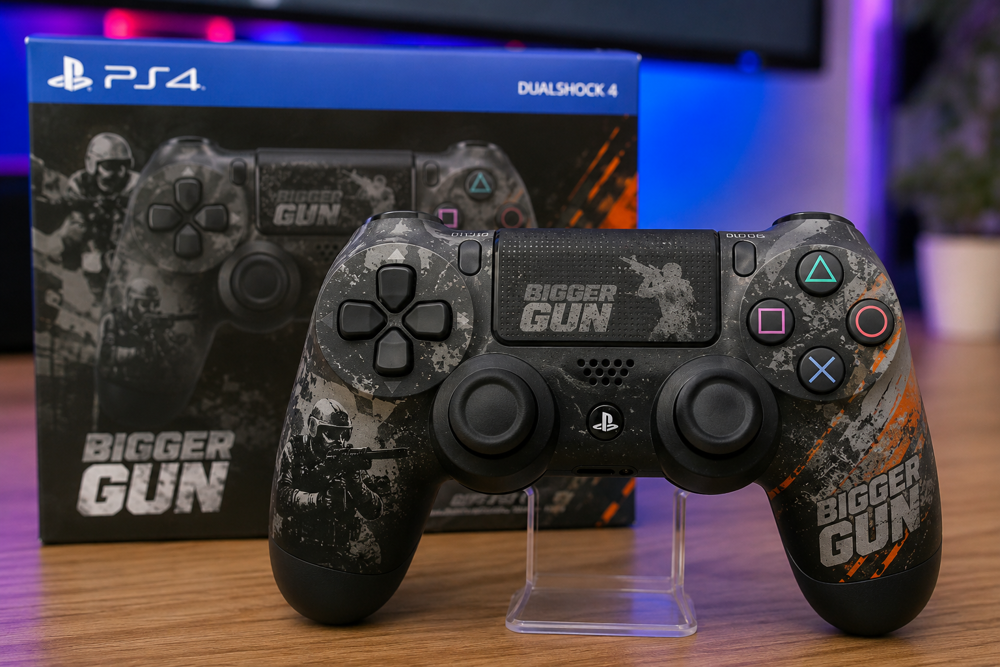 دسته بازی پلی استیشن 4 طرح BIGGER GUN مدل SONY DUALSHOCK PS4 نمای روبرو